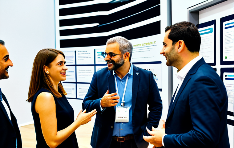 무역업계 네트워킹 팁 - Business Event in Valencia**

"A group of diverse business professionals, fully clothed in business ...