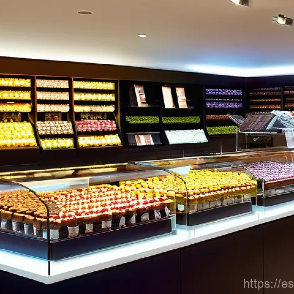 무역 마케팅 전략 사례 - **Gourmet Chocolate Island Display in a High-End Supermarket:**
    A beautifully arranged, inviting...