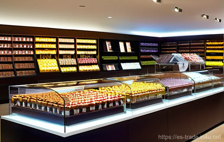 무역 마케팅 전략 사례 - **Gourmet Chocolate Island Display in a High-End Supermarket:**
A beautifully arranged, inviting...