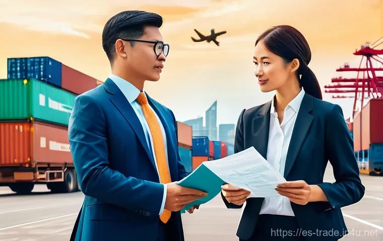 INCOTERMS 2020 완벽 정리 - **Prompt:** A dynamic, professional illustration depicting the global nature of international trade ...
