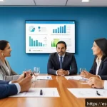 무역 실무의 성공 사례 - A professional international business meeting scene in a modern office in Mexico City, showcasing a ...