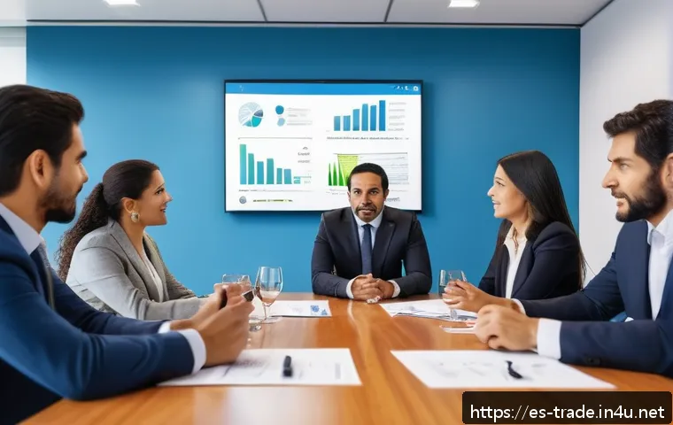 무역 실무의 성공 사례 - A professional international business meeting scene in a modern office in Mexico City, showcasing a ...